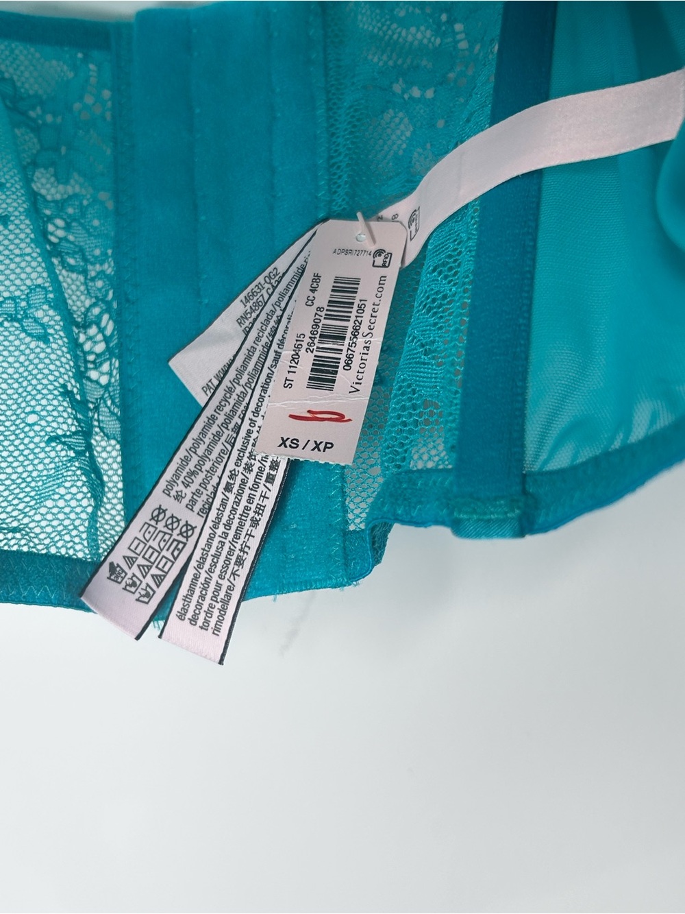 Victoria’s Secret Dream Angels Unlined Lace-Up Corset Top Teal XS NWT - Picture 3 of 6